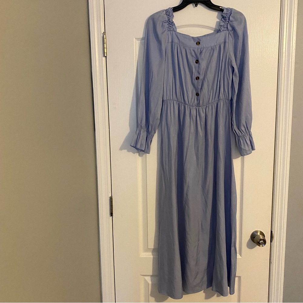 Blue ruffle Dress